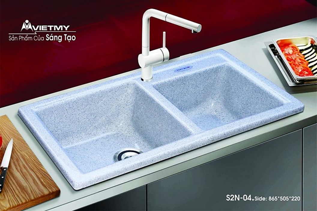 Chậu chén đá nhân tạo Việt Mỹ S2N-04